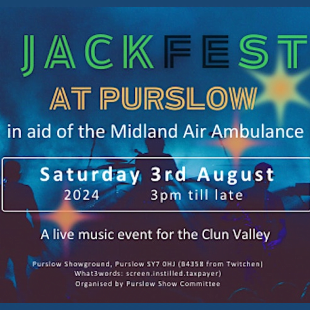 HALF PRICE Adult Ticket to JACKFEST at Purslow, Shropshire | WAS £15 NOW £7.50