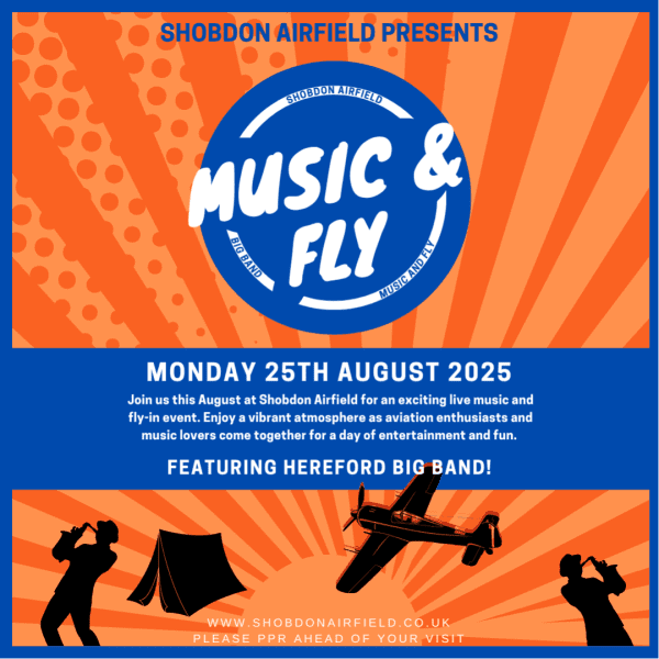 HALF PRICE Adult ticket to Music & Fly 2025 at Shobdon Airfield | WAS £10 NOW £5