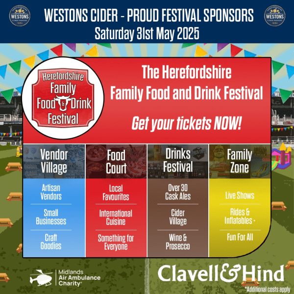 HALF PRICE Family ticket (2 Adults, 3 Children) to the Herefordshire Food and Drink Festival | WAS £30 NOW £15