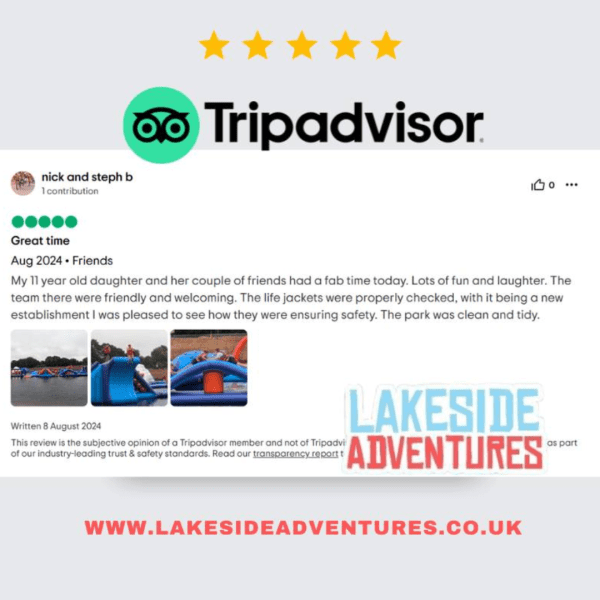 HALF PRICE 1 Hour Of Inflatable Fun At Lakeside Adventures Aqua Park | WAS £20 NOW £10 - Image 5