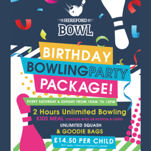 HALF PRICE Children's Party for 6 Children At Hereford Bowl | WAS £87 NOW £43.50