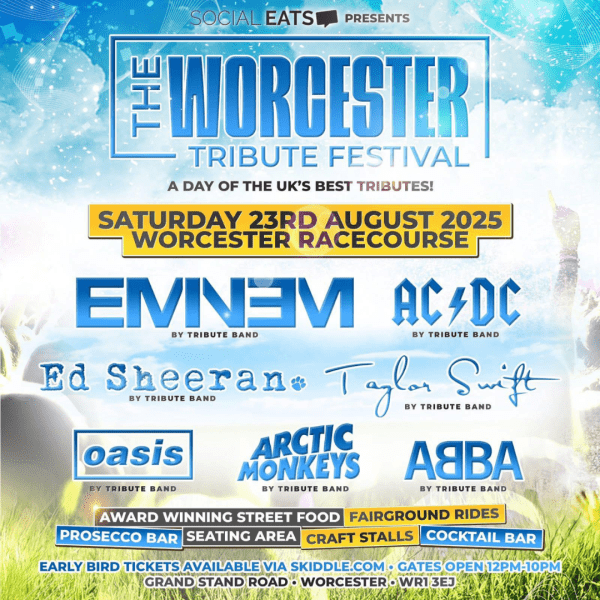 HALF PRICE ticket to Worcester Tribute Festival | WAS £22.25 NOW £11