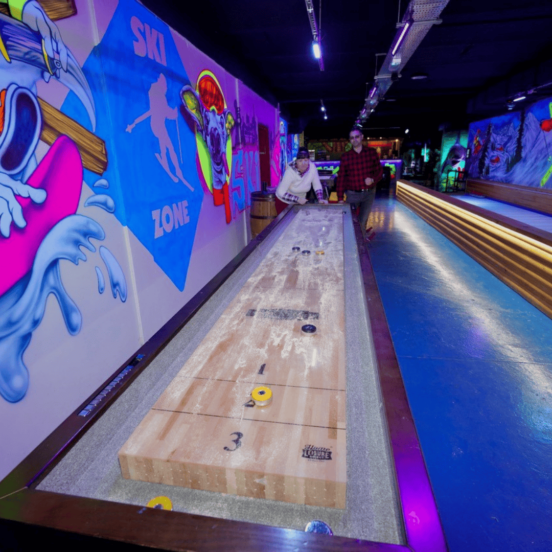 Half Price shuffleboarding at JDR