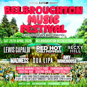 Half Price Adult Tickets To The Belbroughton Music Festival (Social Eats Events)