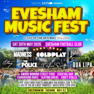 Half Price Adult Tickets To The Evesham Music Festival (Social Eats Events)